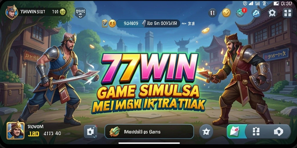 Screenshot gameplay 77WIN yang menunjukkan aktivitas simulasi yang interaktif.