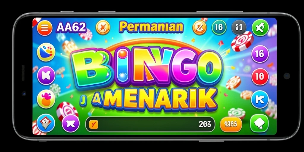 Tampilan utama gameplay Bingo yang menarik dan penuh warna.