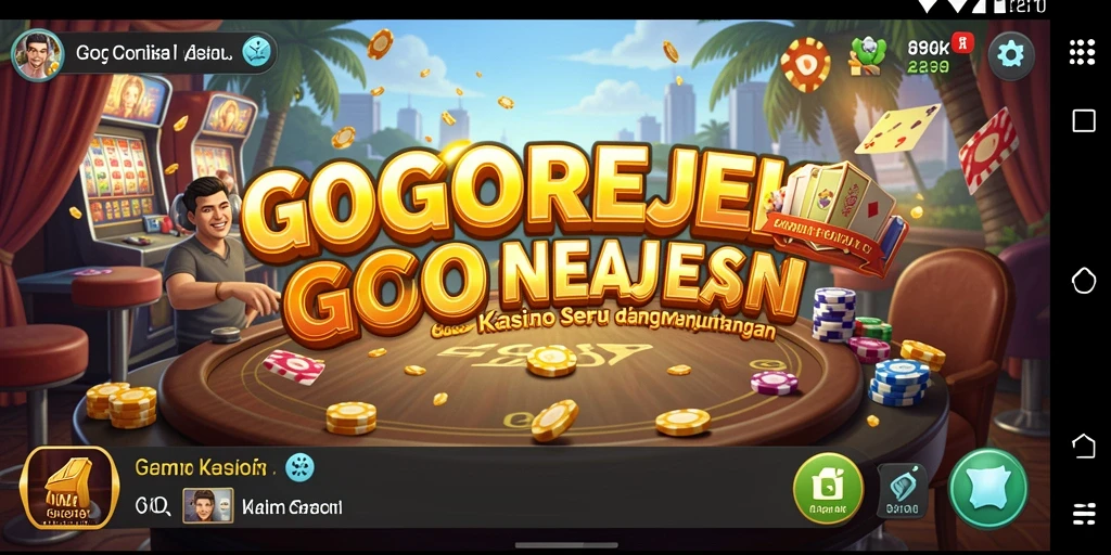 Gameplay seru GOGOREJEKI dengan berbagai pilihan permainan Kasino.