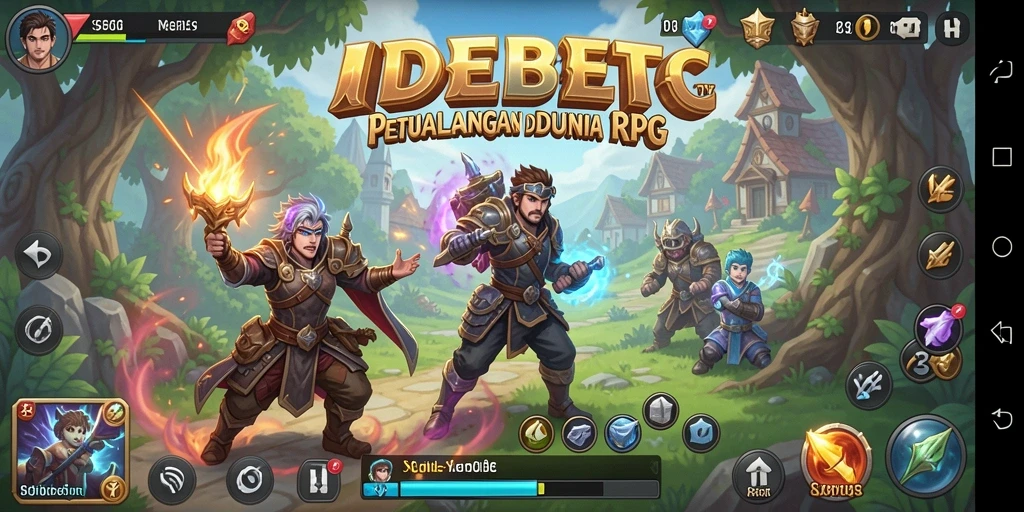 Tampilan aksi seru karakter dalam gameplay RPG.