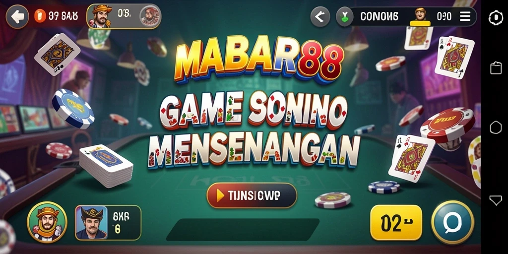 Tampilan gameplay seru dalam MABAR88 dengan Domino.