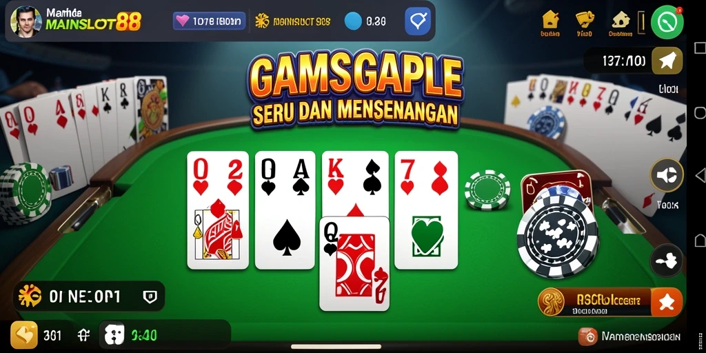 Tampilan gameplay seru di MAINSLOT88 dengan pengalaman Gaple yang mendalam.