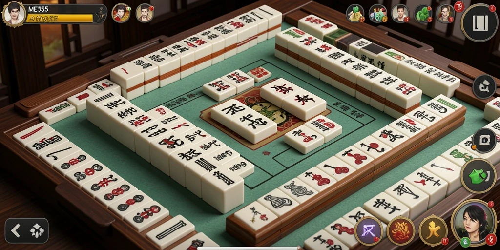 Tangkapan layar gameplay <strong>ME355</strong> menampilkan papan Mahjong yang menarik.
