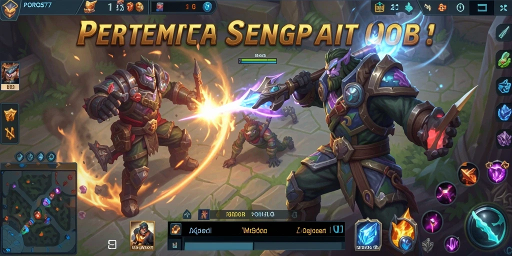 Screenshot gameplay POROS77 menampilkan aksi seru dari pertempuran tim.