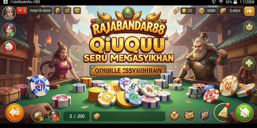 Tangkapan layar gameplay RAJABANDAR88 yang menampilkan serunya permainan QiuQiu.