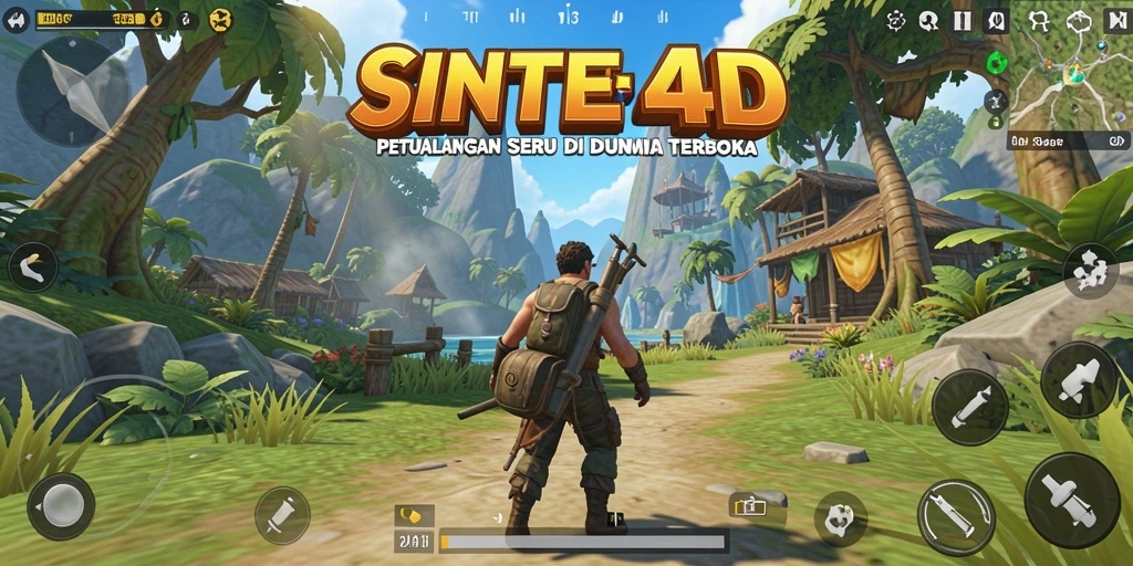 Tampilan mendebarkan dari gameplay SINTE4D yang penuh petualangan.