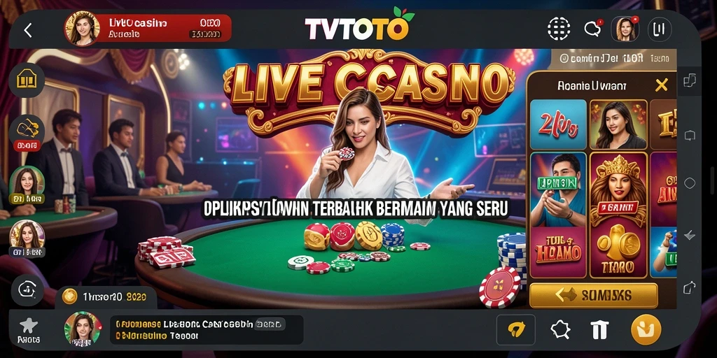 Tampilan permainan Live Casino yang menegangkan di TVTOTO.